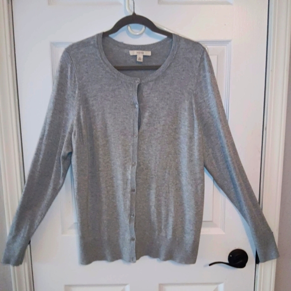 Sejour Sweaters - Sejour Crewneck Button Front Cardigan Sweater